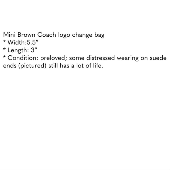 Mini Brown Coach logo change bag - Picture 10 of 10